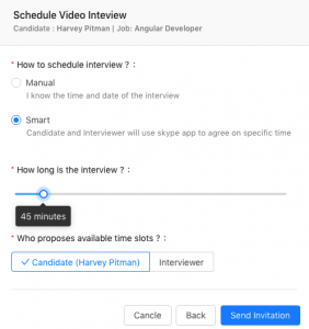 smart schedule video interview