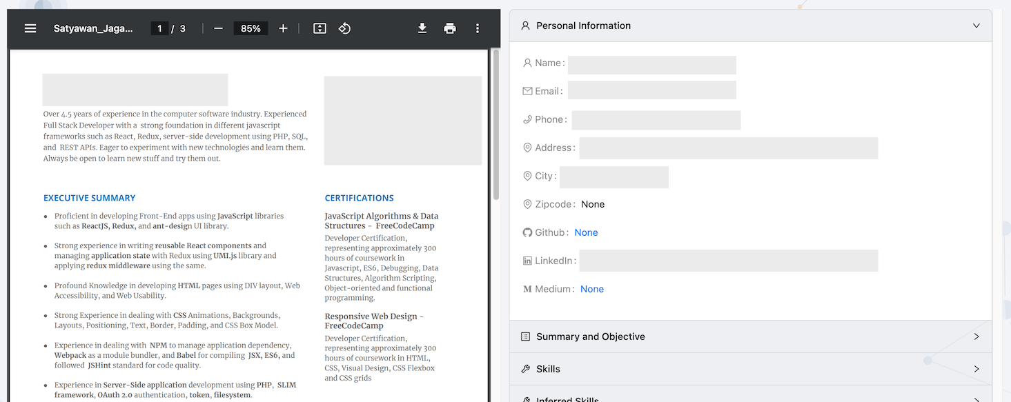 eliminate hiring bias from recruitment using resume parser