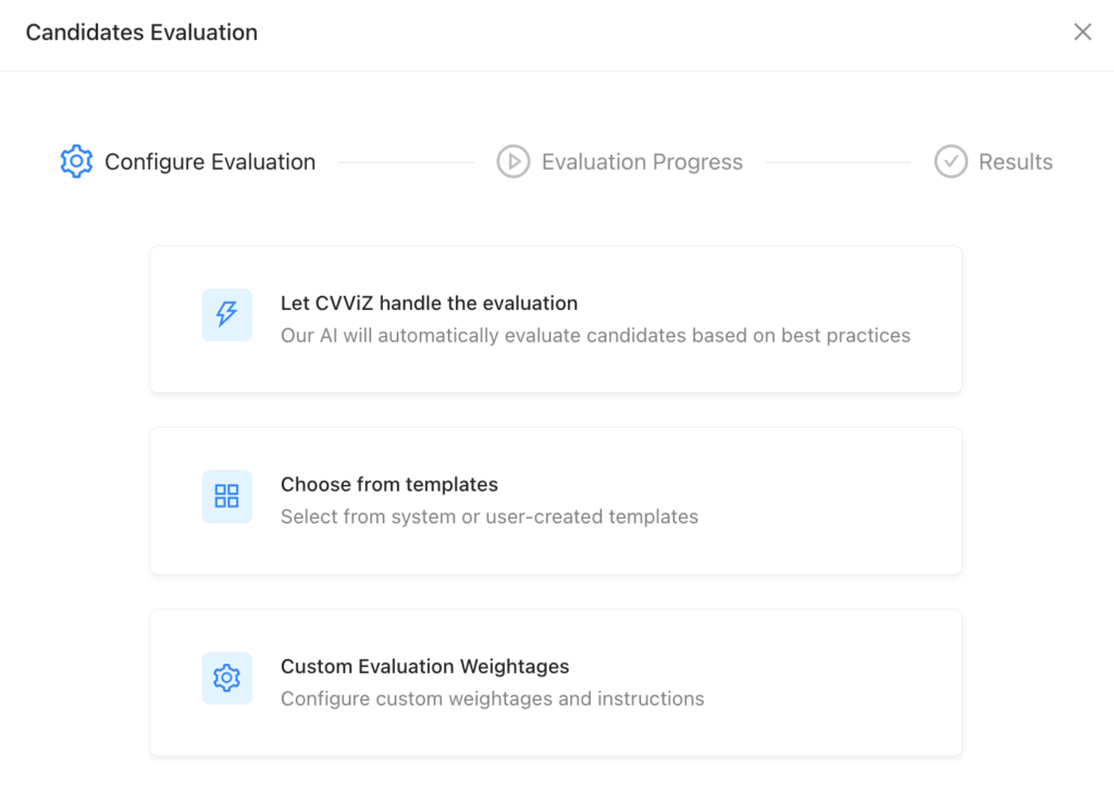 customize resume screening criteria