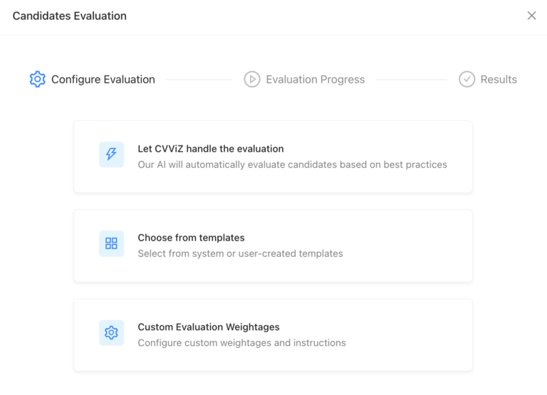 customize resume screening criteria