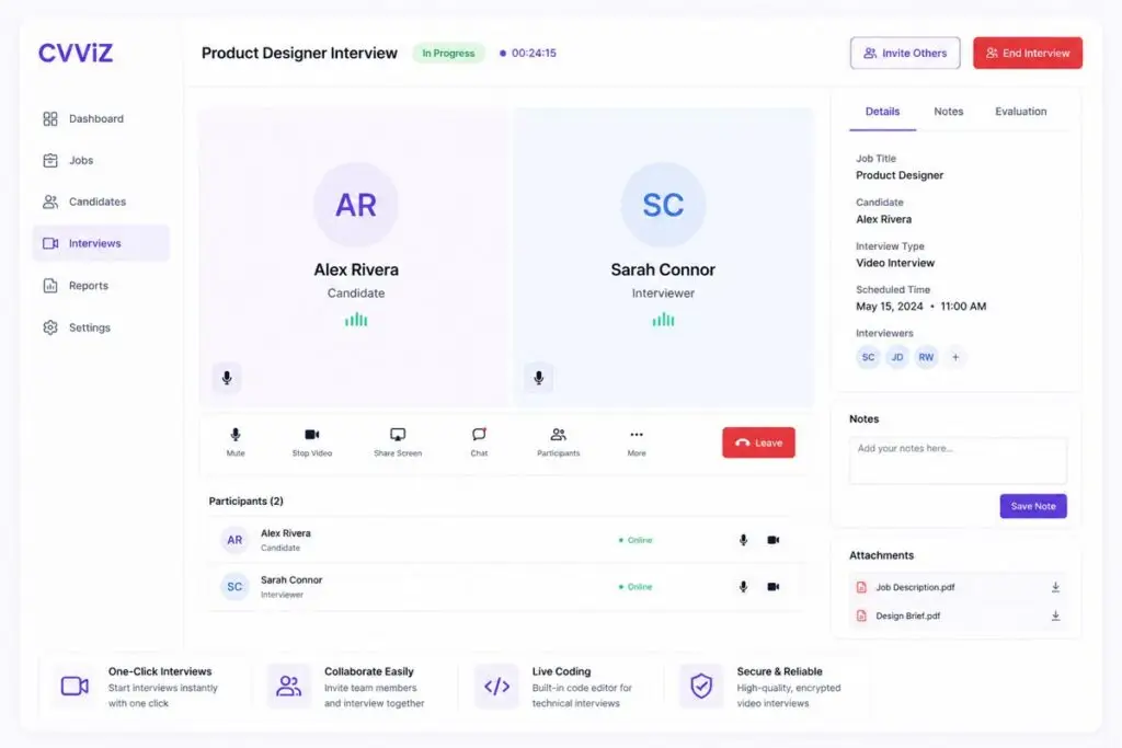 Ai video interviews with CVViZ