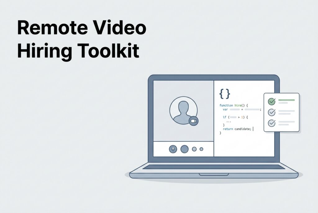 remote video interview and coding editor in-built